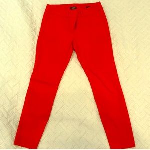 Loft 4P Marisa Skinny Pants in Orange/Cherise